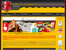 Tablet Screenshot of griffinfireandtraining.com